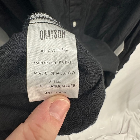 Grayson Frank & Eileen Change Maker Mini Shirt Dress Long Sleeve Black Size 2 S - Picture 7 of 7